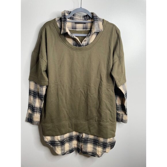 Nicholas K Soren Sweat Oversized Sweatshirt Olive Black Size XXS NWT $350 - Picture 4 of 8